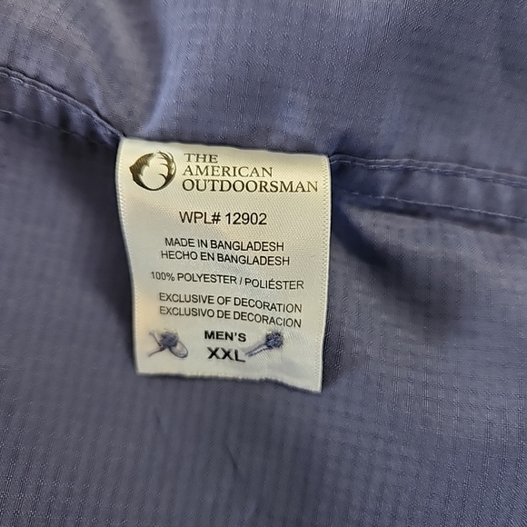 The American Outdoorsman Mens XXL Button Up Vented Fishing Shirt Pockets - Picture 11 of 15